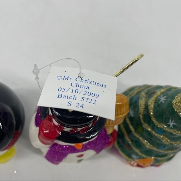 Mr. Christmas Musical Ornaments Wind Up Snowman Stocking Penguin Tree Lot Of 4 - Picture 4 of 9
